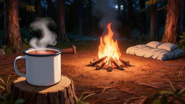 Forest Campfire Stream Kit background